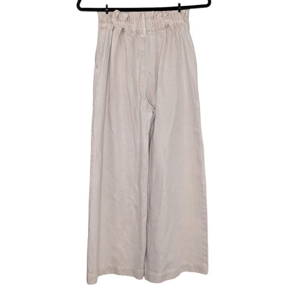 Young Fabulous & Broke YFB Saidie Wide Leg Patch Pocket Pants Cream XS - Picture 3 of 7